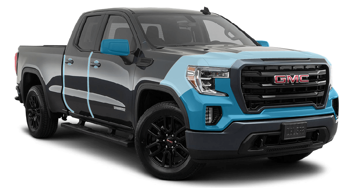 Truck bumper and mirror paint protection film -- PPF installer Grapevine TX