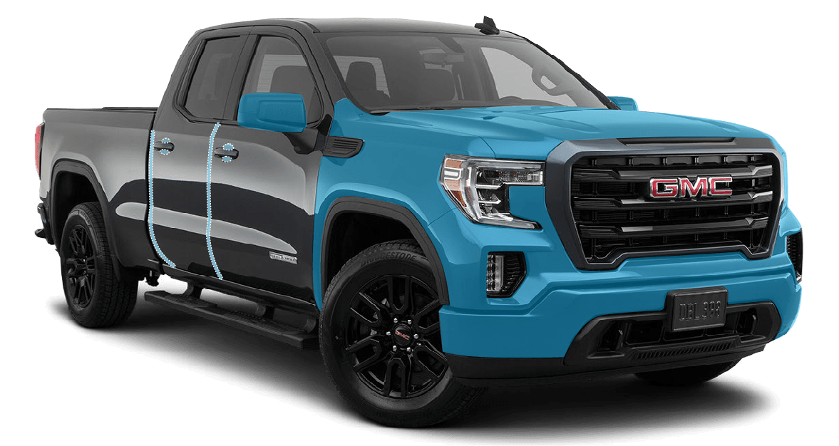 Full front XPEL PPF on truck -- hood, fenders, mirrors, bumper coverage